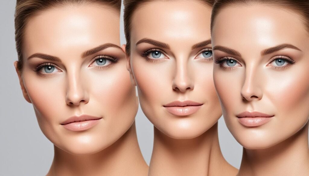 fair skin contouring example