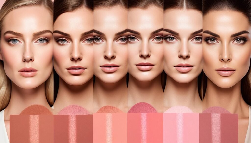 Blush shades for different skin tones