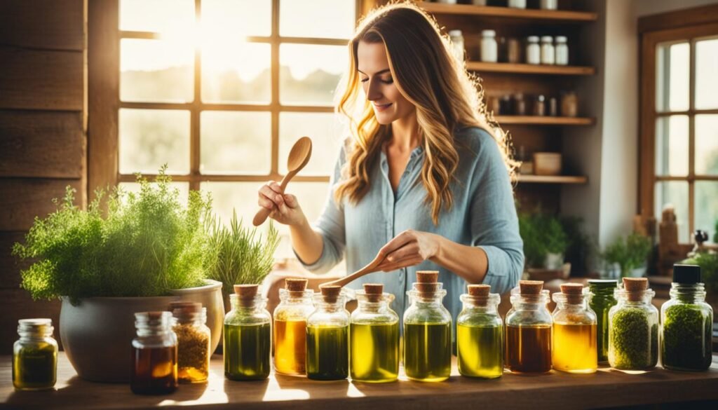 DIY hair care products.