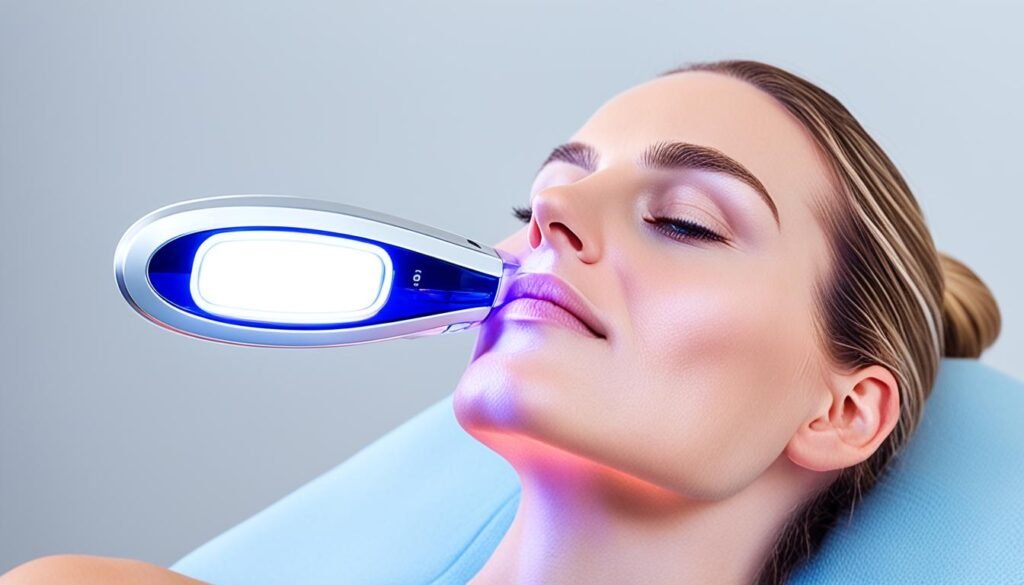 LED light therapy device for acne