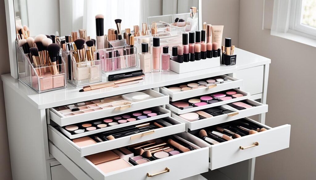 Makeup storage drawers