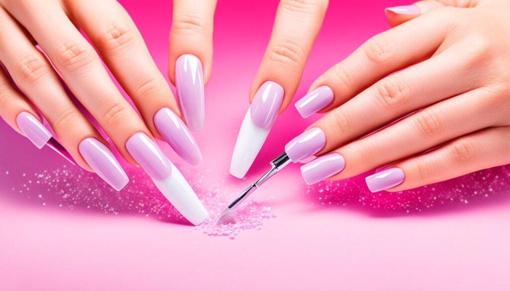 gel vs acrylic nails application process