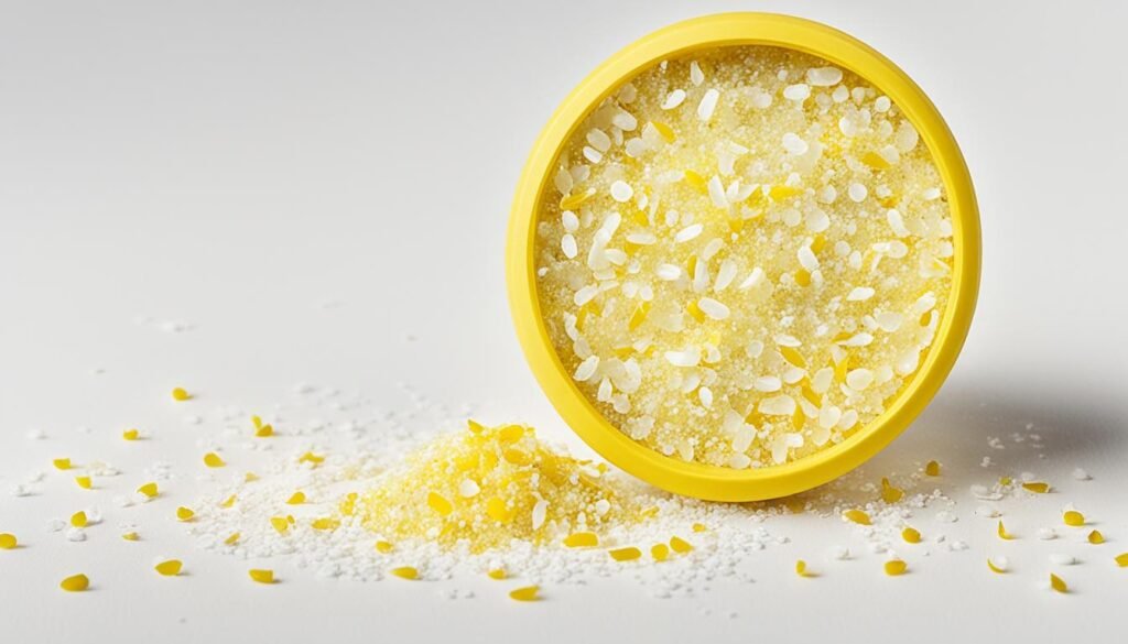 lemon and sugar lip scrub