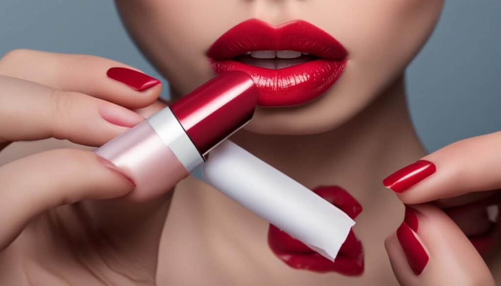 Blotting for a long-lasting lipstick finish