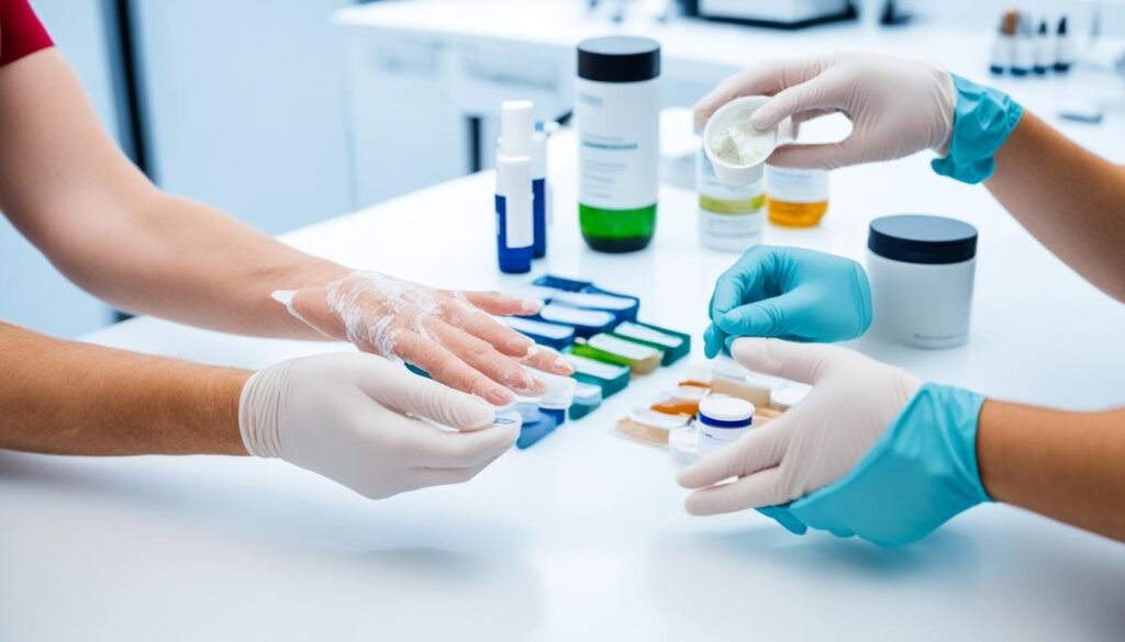 hand cream testing process