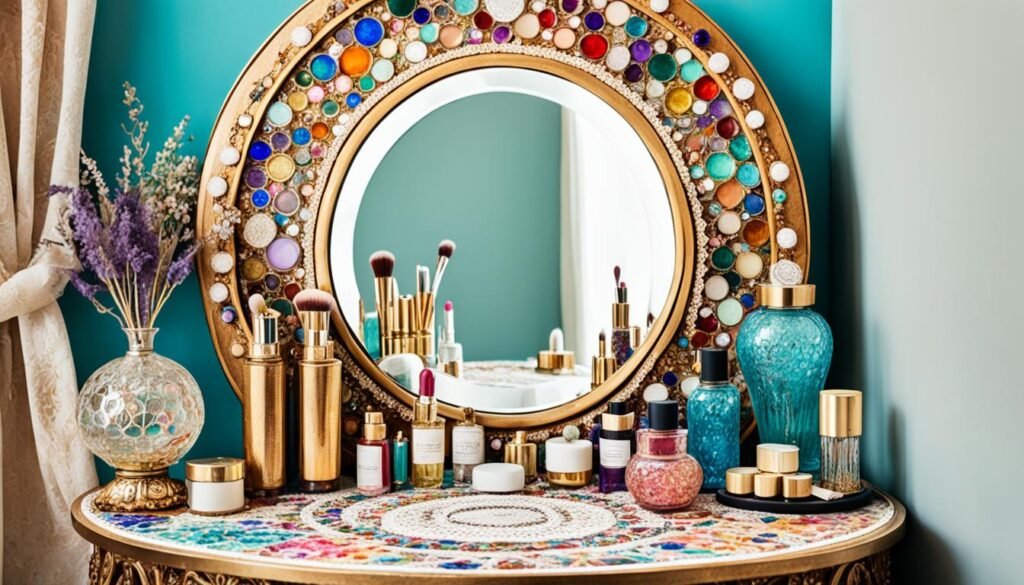 boho art deco vanity set