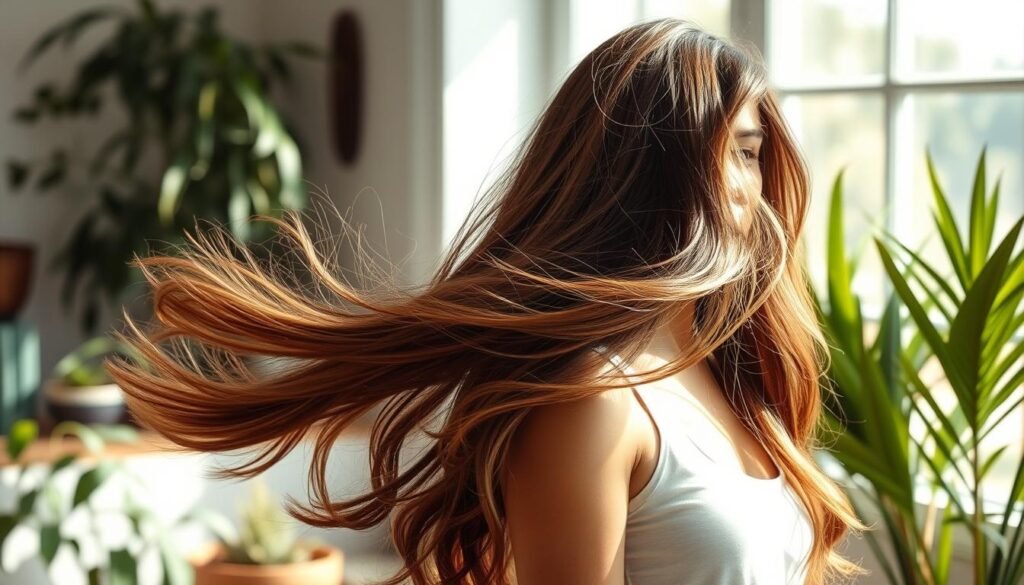 Woman with beautiful, healthy hair