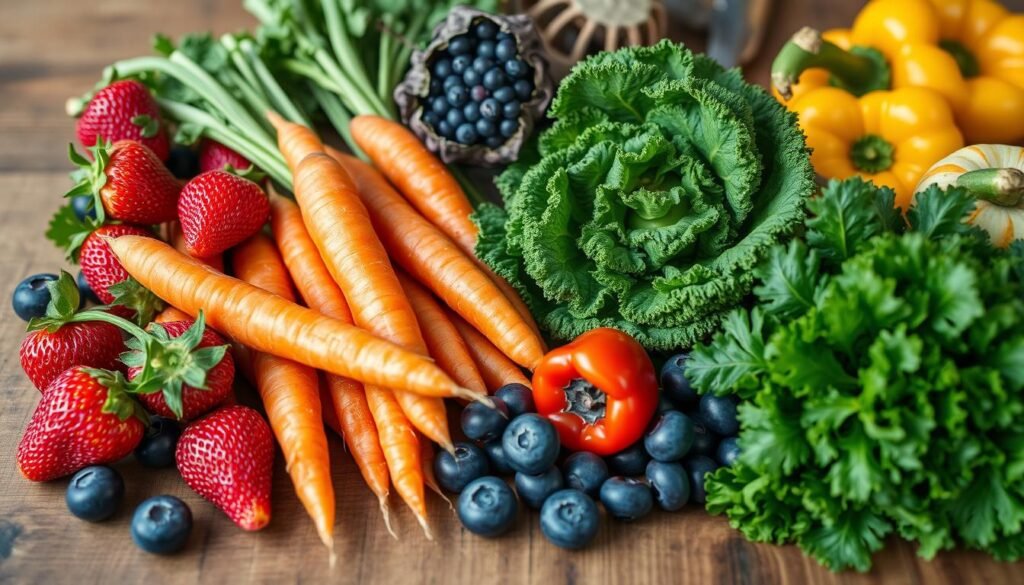 antioxidant-rich fruits and vegetables for wrinkle prevention