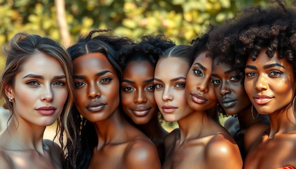 women with different skin undertones